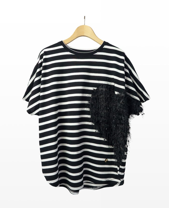 TRECODE（トレコード）のハートフリンジデザインＴシャツの詳細