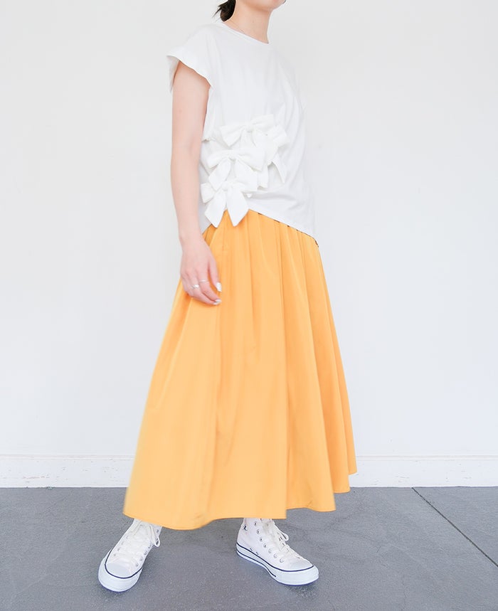 TRECODE（トレコード）のアシメリボンTシャツの詳細