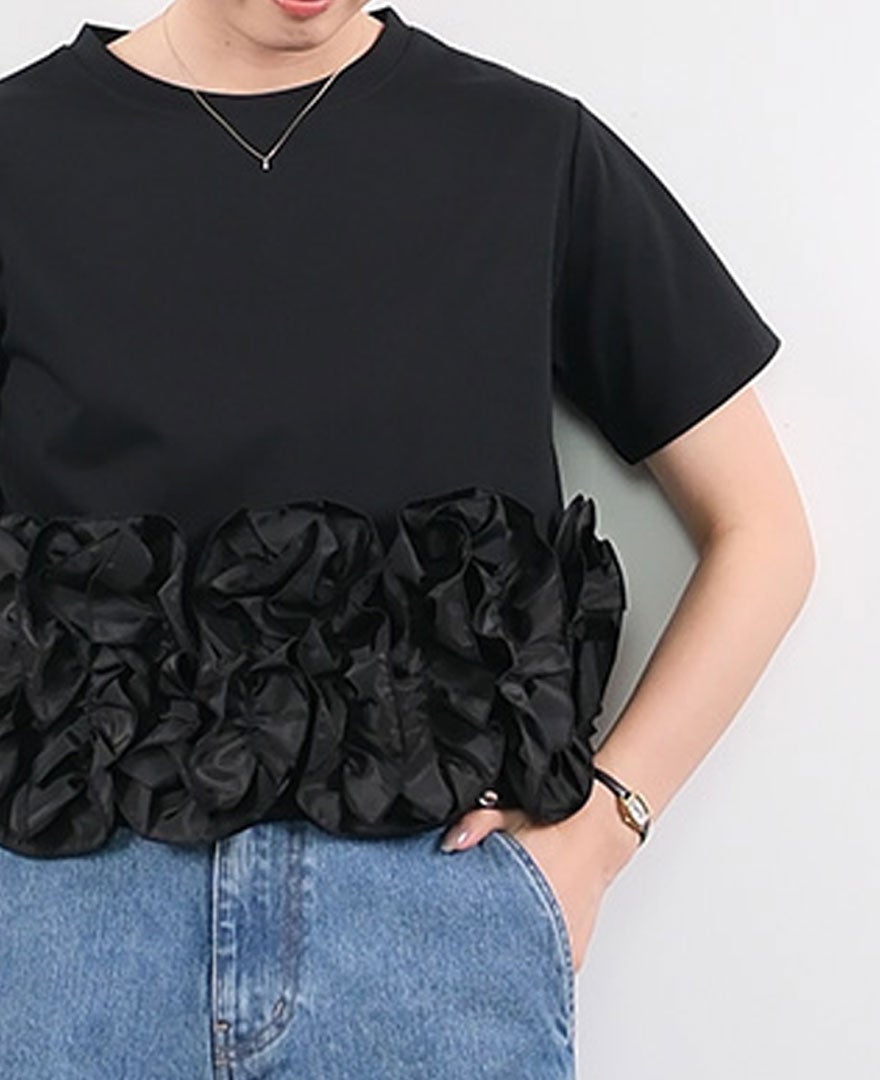 TRECODE（トレコード）の 裾フリルTシャツの詳細